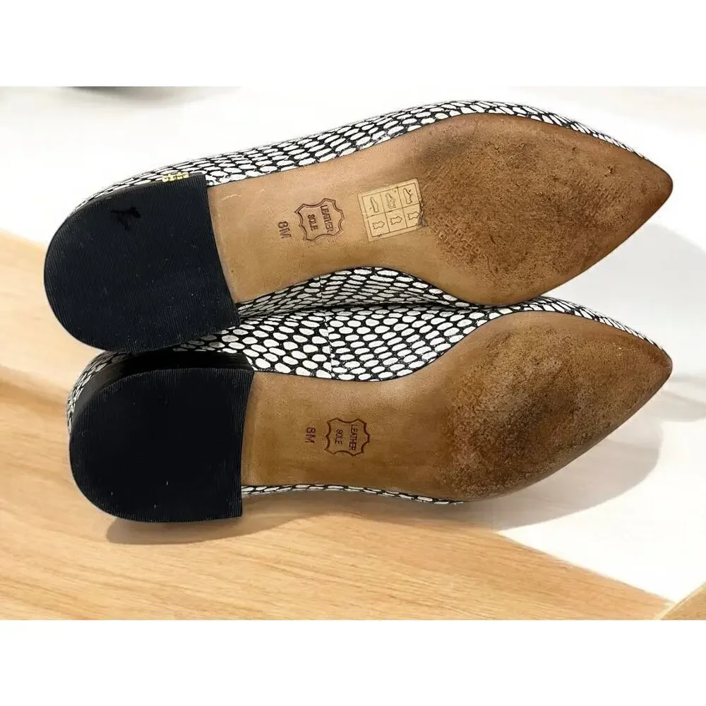Tory Burch Pascal King Cobra Printed Leather Smoking Slipper Size 8M